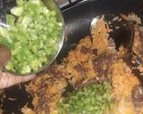 A picture of step 2 of Cous cous with minced sorce.