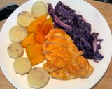 Hình bước làm 4 của món Ức gà áp chảo cà ri -Eatclean