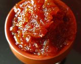 A picture of step 4 of Watermelon Rind chutney.