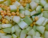 A picture of step 2 of Lauki Chana Dal.