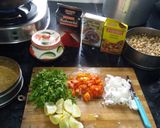 A picture of step 1 of Spicy sprouted misal pav.