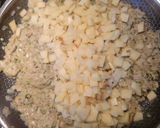 A picture of step 2 of Huevos Rancheros with Green Chorizo and Potatoes.