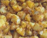 A picture of step 3 of Besan wale Aloo.