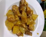 Hình bước làm 3 của món Ba rọi kho củ cải