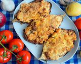 Une image de l'étape 13 de Papoutsakia 🇬🇷 aubergines farcies à la viande hachée et béchamel.
