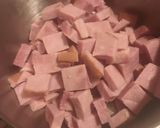 A picture of step 8 of Spanish Bean Soup from my Mother's Recipe Card.