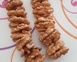 A picture of step 5 of Georgian walnut churchkhela or walnut candy.