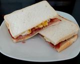 A picture of step 4 of My Simple Bacon + Egg Sandwich #2Flavours #Breakfast.