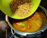 A picture of step 1 of Raw mango dal (no onion no garlic recipe).