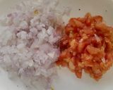 A picture of step 1 of Prawns masala.