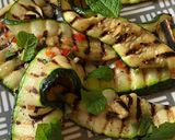 A picture of step 2 of Courgette salad with mint, garlic, chilli, lemon and cold pressed rapeseed oil.