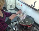 A picture of step 1 of Monkfish Tails with Clams.