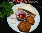 A picture of step 4 of Beef Cutles Sandwich😃😃.