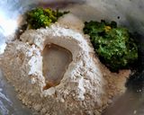 A picture of step 1 of Palak Paratha.