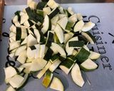 Une image de l'étape 1 de Bœuf aux poivrons, courgettes et tomates.