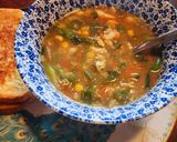 A picture of step 4 of Sweet Corn Chicken and Egg Drop Soup.