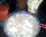 A picture of step 3 of Chicken Corn Egg Soup.