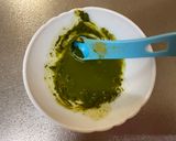 A picture of step 2 of Japanese Matcha Agar Jelly.