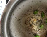 A picture of step 1 of Brinjal and moong dal curry.