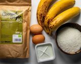 A picture of step 1 of Fitness Recipe: Upside-down Banana-Coconut Cake.
