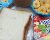 A picture of step 1 of Cheesy Banana Peanut Butter Toast.