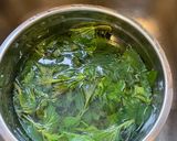 A picture of step 1 of Super Green Tofu Palak Paneer (VG GF).