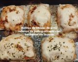 Foto del paso 10 de la receta: Rollitos de Obleas de arroz rellenos de pollo gratinado con bechamel sin lactosa