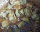 A picture of step 2 of MUTTON LIVER In Clay pan.