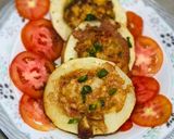 A picture of step 4 of Stuffed ring yam🍽.