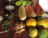 A picture of step 1 of Mix fruit juice🥤.