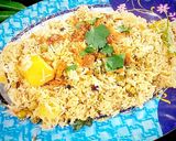 A picture of step 7 of Matar pulao.