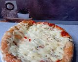 Foto langkah ke 7 dari resep Egg-free button mushroom pizza.