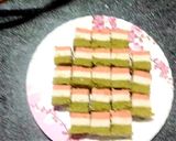 A picture of step 7 of Tricolour dhokla.