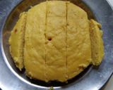 A picture of step 3 of Authentic Gujrati Khaman Dhokla with Nuty green chutney.