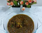 A picture of step 3 of Mutton spinach.