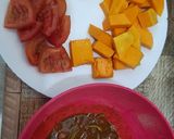 Foto langkah ke 1 dari resep Panggang Ayam dan Vegetable bumbu bawang tomat simple.