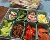 A picture of step 1 of Salad bar at home.