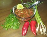 A picture of step 3 of Fresh herb chutney.
