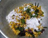 A picture of step 2 of Coconut Mango White Peas Pattani Sundal.