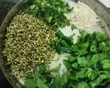 A picture of step 2 of Suji Sprouts Sandwich Dhokla.