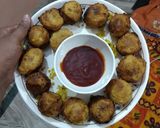 A picture of step 1 of Poha paneer cutlet.