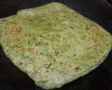 A picture of step 4 of Palak Paratha.