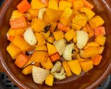 Foto del paso 1 de la receta: Quiche de calabaza, zanahoria y cebolla asada con ricotta en Airfryer