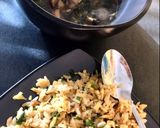 A picture of step 5 of Spinach Mushroom Soupy Ting.