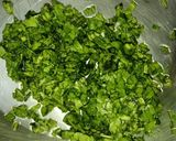 A picture of step 1 of Palak gosht In cooker.
