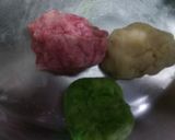 A picture of step 3 of Colourful spiral Gujiyas.