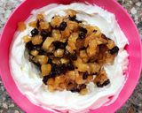 Foto del paso 4 de la receta: 🫔Panqueques rellenos de manzana, pasas y crema, bañados con salsa de chocolate🫔 Canelones dulces