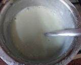 A picture of step 1 of Pista custard with banana jelly & plum jam.