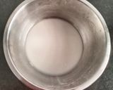 A picture of step 1 of Bombay halwa / Karachi halwa.
