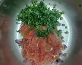 A picture of step 1 of Besan chilla.